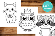 Baby Animal Coloring Pages for Kids, a Brochure Template by LA Design (Thumbnail 8 of 10)