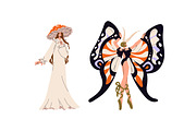 Halloween people set, banner, poster, a Person Illustration by PaperTrident (Thumbnail 9 of 14)