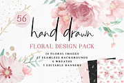 Hand Drawn Floral Graphics Pack, a Decorative Illustration by With Love Ethel (Thumbnail 1 of 6)