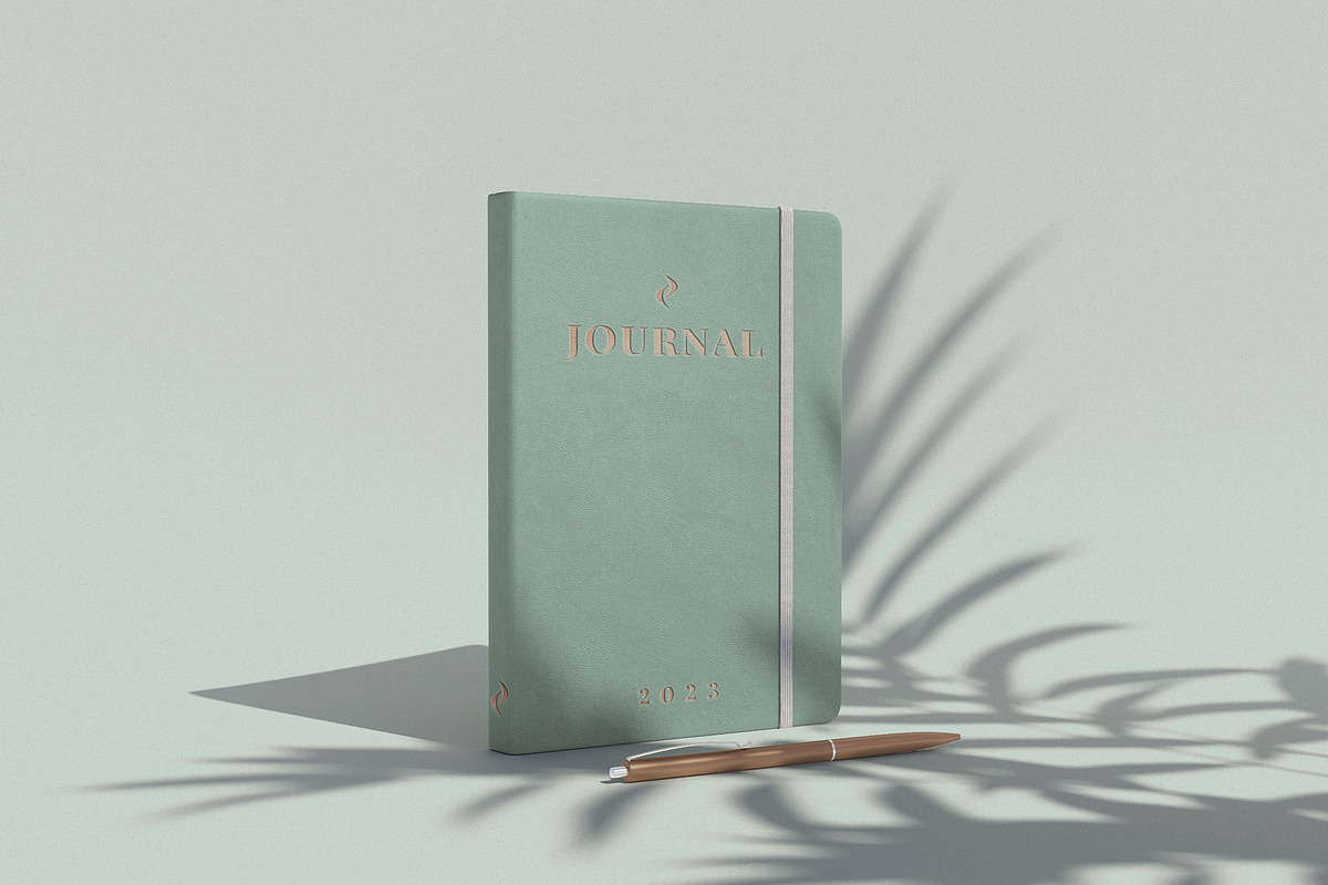 Elega - Minimal Notebook Mockups, a Books & Magazine Mockup by JafarNation (Photo 6 of 11)