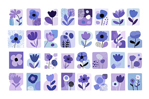 Matisse abstract flower vector set, an Object Illustration by Onyx