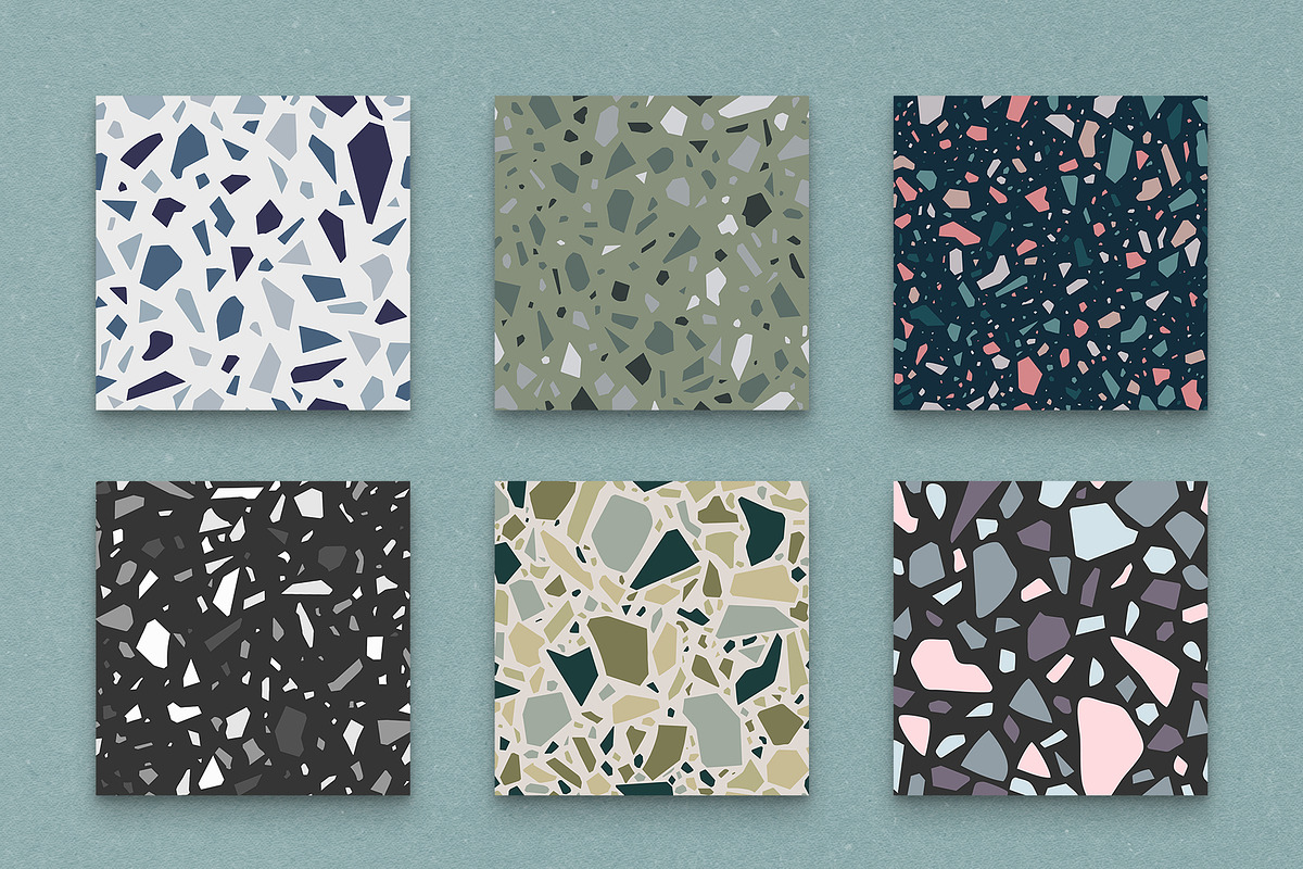 Terrazzo Seamless Patterns Vol. 002, a Pattern Graphic by Megs Lang