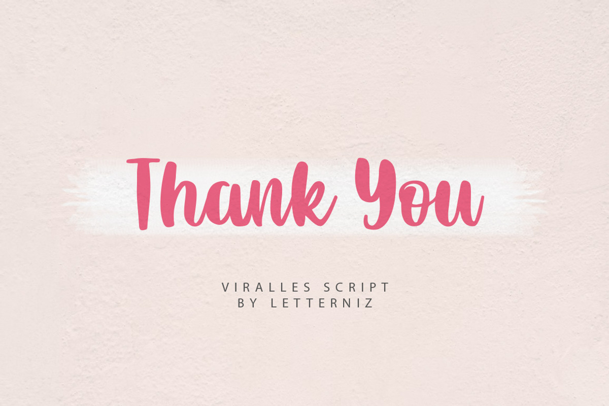 Viralles Script Font, a Script Font by nizarbagasm (Photo 7 of 7)