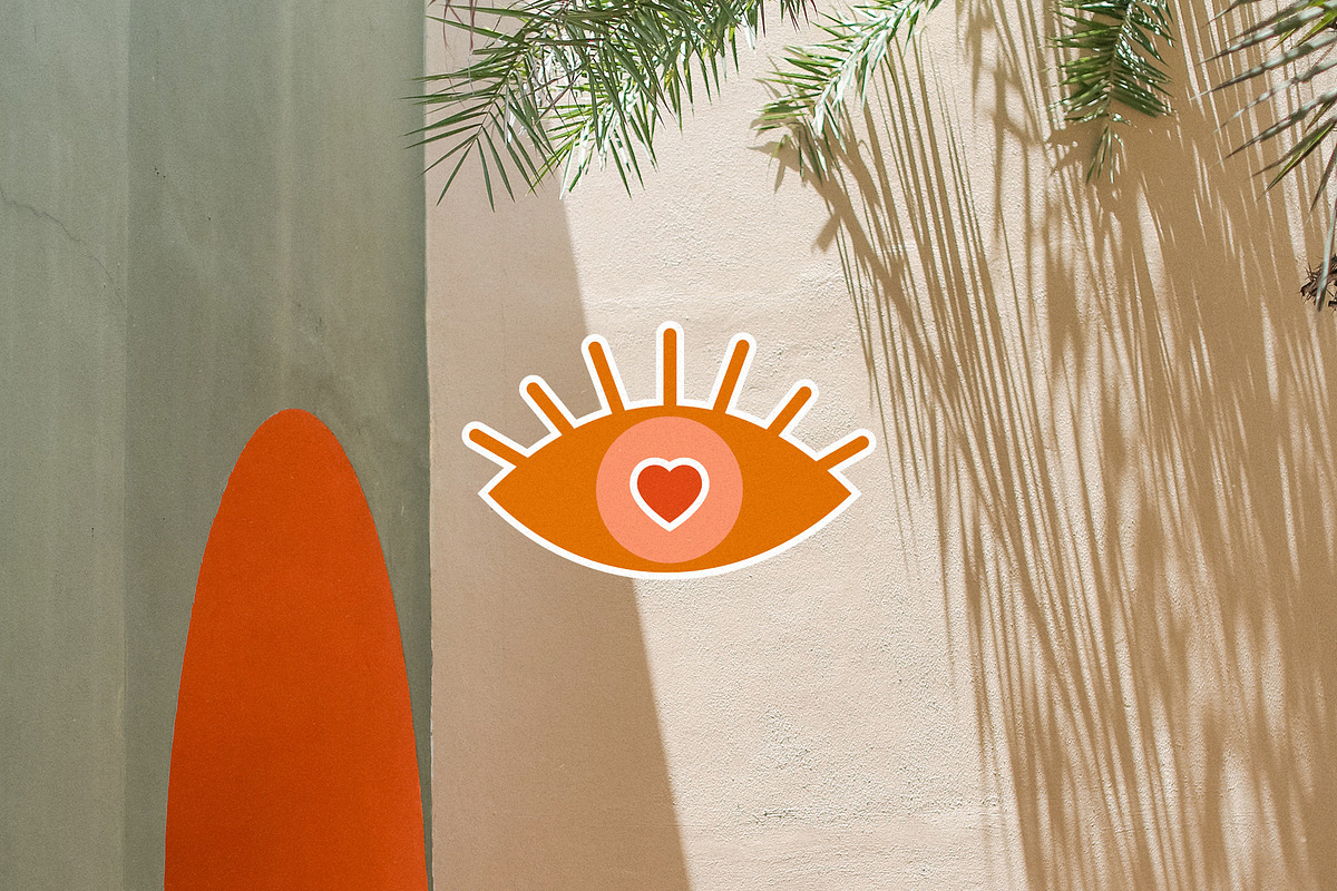 30 Retro Love Stickers, an Object Graphic by Parisa-Artstudio (Photo 4 of 6)