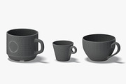 10 White Ceramic Cups 3D Model, an Object 3D Model by rebrandy (Thumbnail 9 of 9)