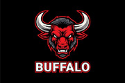 Buffalo Head Mascot, a Branding & Logo Template by shazi (Thumbnail 1 of 2)