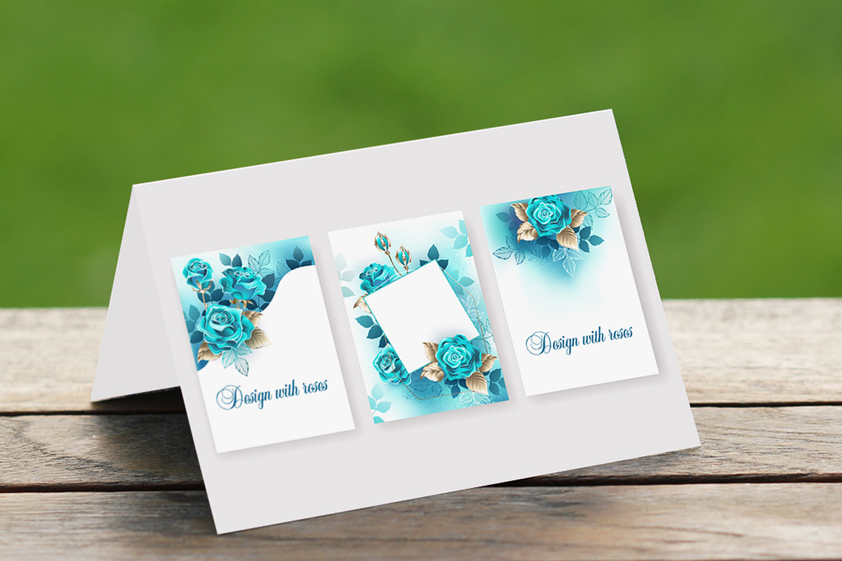 Invitation with turquoise roses, a Decorative Illustration by blackmoon9 (Photo 3 of 3)