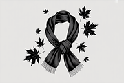 Autumn Girl Silhouette with Scarf, a Graphic by Creativeshirt (Thumbnail 6 of 9)