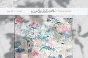 Lotus seamless watercolor #1, a Pattern Graphic by PatternsBlooming (Thumbnail 2 of 2)