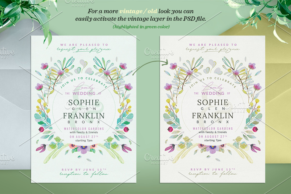 Lovely Greenery Wedding Card II, an Invitation Template by The Wedding Shop (Photo 2 of 6)