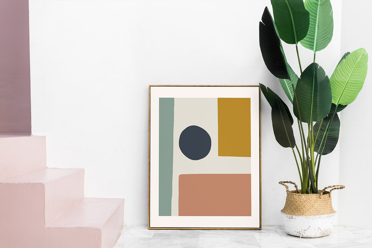 Geometric Abstract Mid Century Art, a Poster Template by Vibrand Studio (Photo 7 of 11)