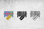 Barcode Price Tag Icons Set, an Outline Icon by Artonix (Thumbnail 2 of 2)