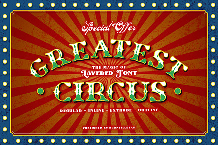 Greatest Circus, a Font by Burntilldead