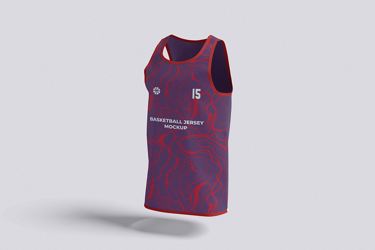 Basketball Jersey Mockup, an Apparel Mockup by HanaSaka_Studio (Photo 2 of 5)