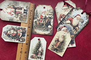 Vintage Santa Tags And Paper