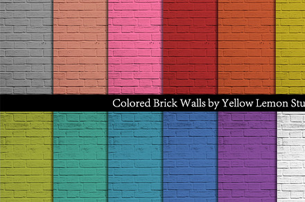 Colored Brick background papers