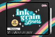 Ink & Grain Liners Set for Procreate, a Brushes & More by Cynlop Ink (Thumbnail 1 of 9)