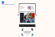 Creative Portfolio Canva Website, a Landing Page Template by Web Template Market (Thumbnail 1 of 4)