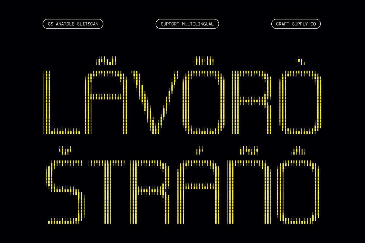 CS Anatole Slitscan, a Sans Serif Font by Craft Supply Co. (Photo 7 of 8)