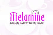 Melamine - Blackletter Font, a Blackletter Font by haniefart (Thumbnail 1 of 7)
