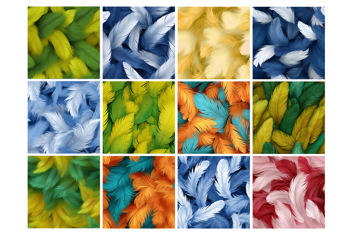 Feather Seamless Pattern, a Pattern Graphic by Forhadx5 (Photo 5 of 6)