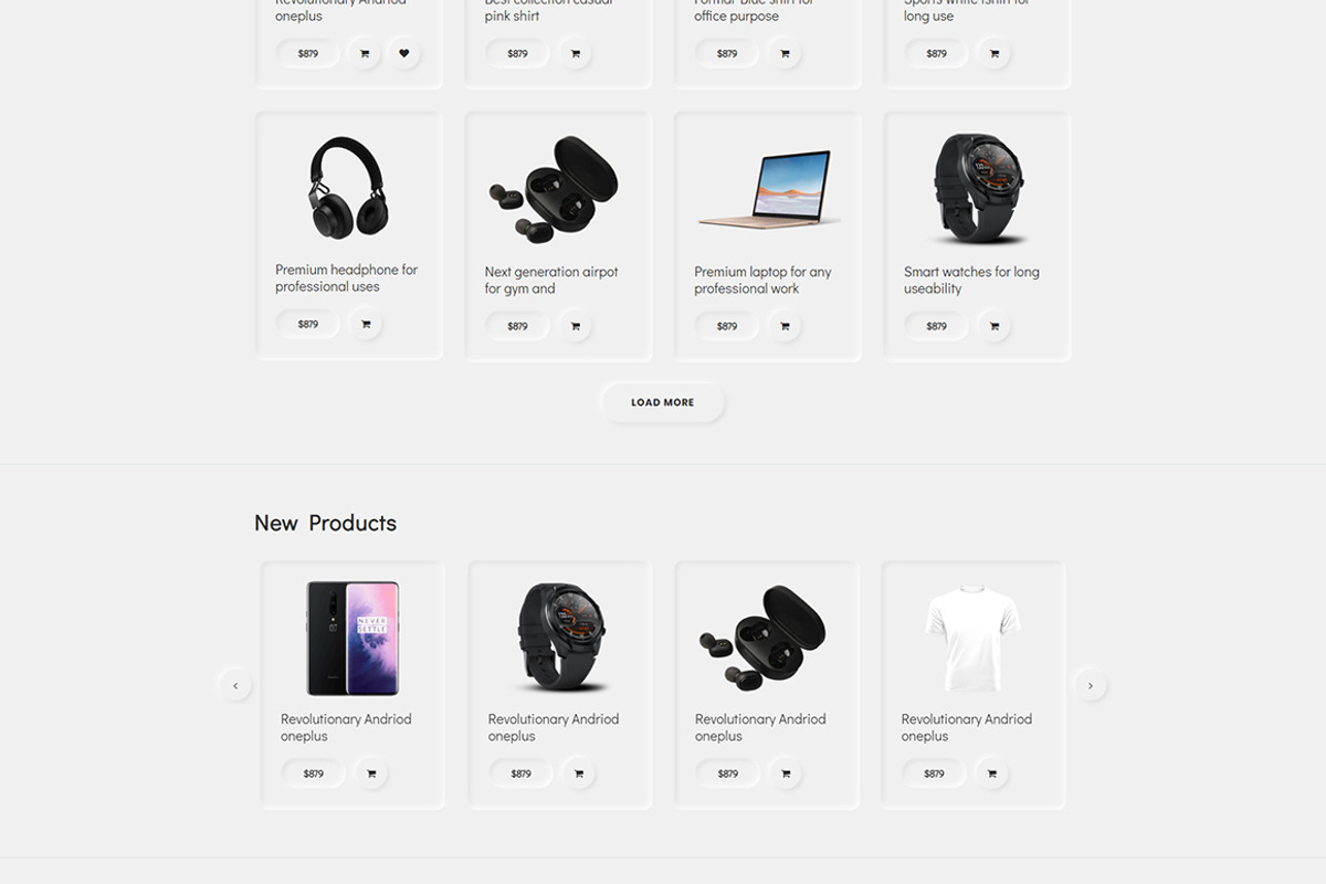 Ruba - Neumorphic eCommerce Template, a HTML Template by THESOFTKING (Photo 2 of 3)