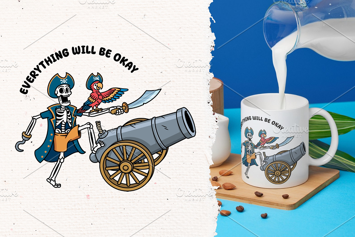 Skull pirate 10 vector illustrations, a Person Illustration by gunaonedesign (Photo 5 of 7)
