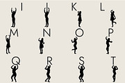 People Silhouettes Dingbats Font, a Symbol Font by Minimalartstudio (Thumbnail 2 of 8)