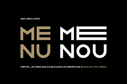 GNF MENU BOLD DISPLAY FONT