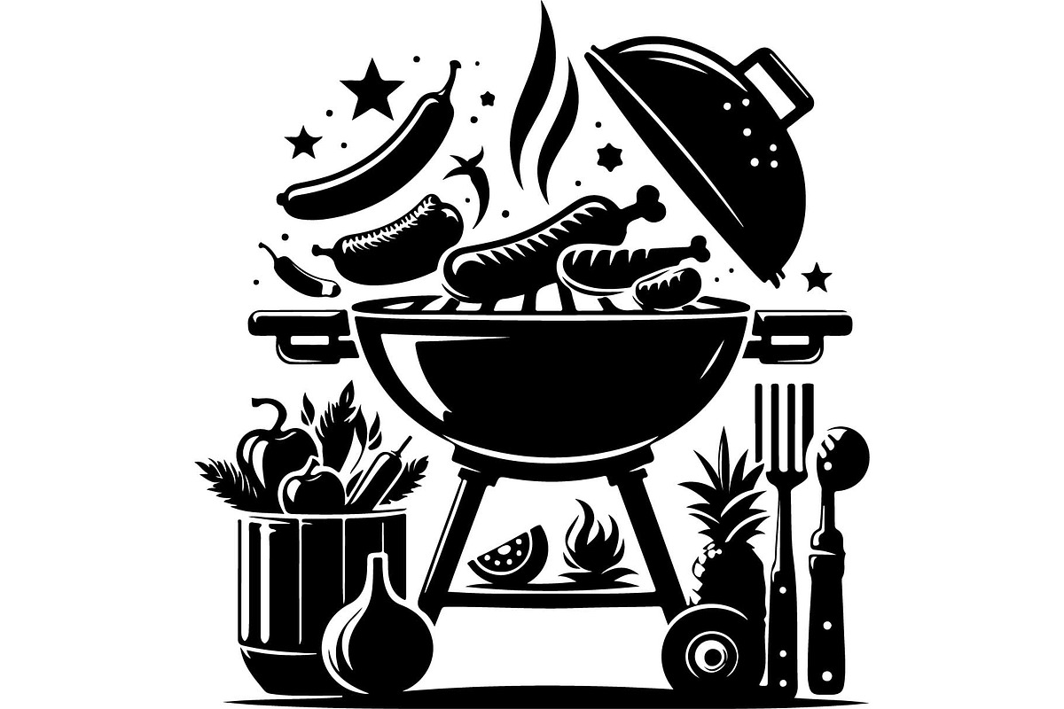 Summer BBQ Grill SVG Set, an Object Graphic by Designer_Momina (Photo 8 of 13)