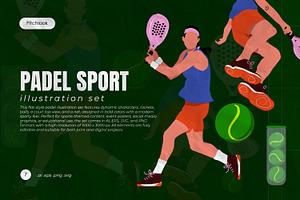 Padel Sport Illustration Set, an Object Graphic by Pitchlook.Studio