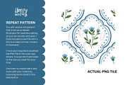 Cottage Blues Floral Pattern, a Pattern Graphic by Hello Holly Studio (Thumbnail 2 of 6)