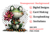 Whimsical Summer Frogs Clipart, an Illustration by Dream Creation (Thumbnail 6 of 6)
