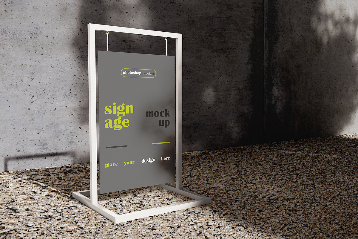 Signage Mockup Set, an Advertising Mockup by Mirachma Project (Photo 5 of 11)