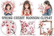 Spring Cherry Blossom Clipart, an Illustration by OK Design (Thumbnail 2 of 6)
