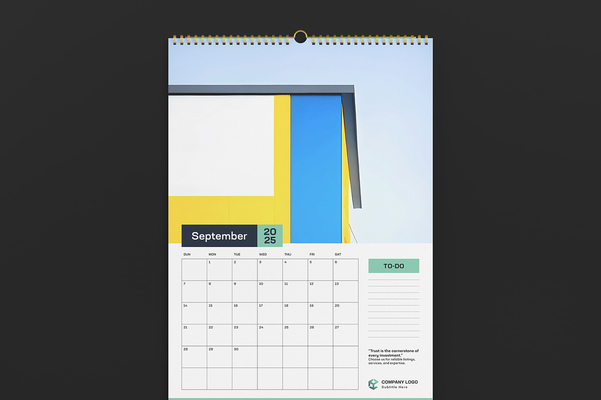 A3 Real Estate Calendar Template, a Stationery Template by DesignCrest (Photo 10 of 14)