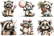 Whimsical Easter Raccoon Clipart, an Illustration by Sublimation Artist (Thumbnail 6 of 7)