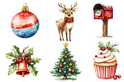 Christmas Doodle Sublimation Clipart, an Illustration by Dream Creation (Thumbnail 5 of 6)
