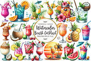 Tropical Beach Cocktail Clipart, an Illustration by OK Design (Thumbnail 1 of 5)