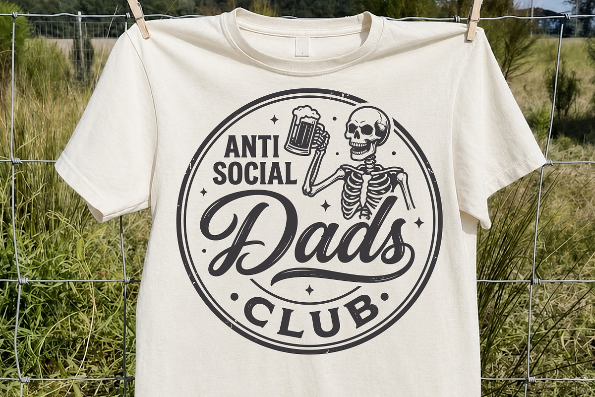 Anti Social Dads Club SVG, a Seasonal Illustration by Rose Art (Photo 1 of 8)