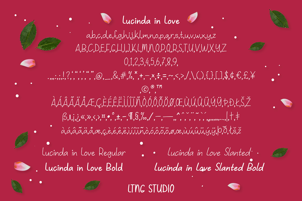 Lucinda in Love, a Handwritten Font by LTNG STUDIO (Photo 4 of 8)
