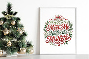 Meet Me Under the Mistletoe Christma, a Seasonal Illustration by DreamPrint404 (Thumbnail 5 of 6)