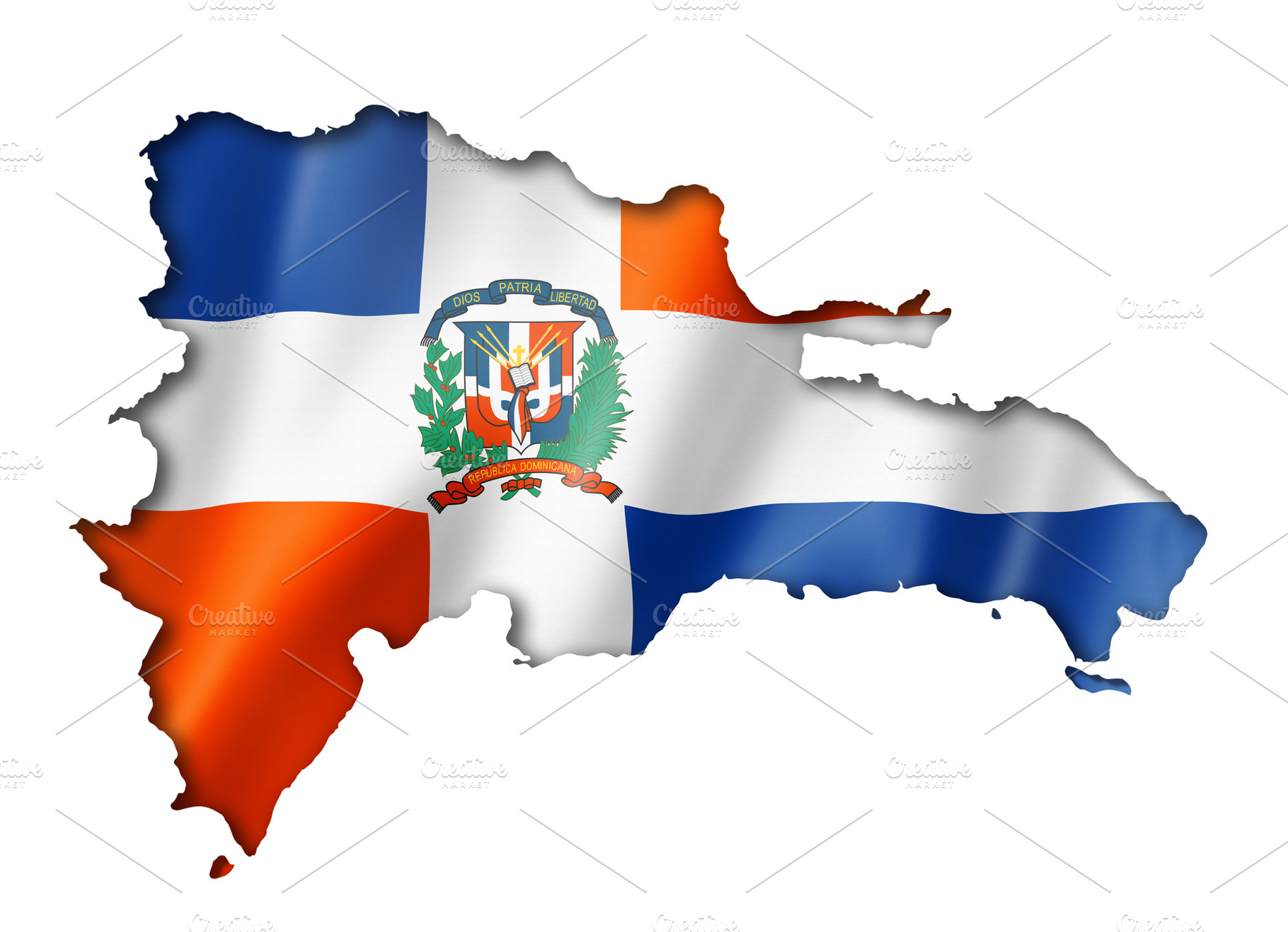 Dominican Republic flag map, a School & Education Photo by GoodGoods