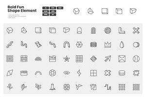 Bold Fun Shapes Element, an Outline Icon by erifqizeicon