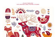 Scandinavian Christmas collection, an Animal Illustration by MoleskoStudio (Thumbnail 8 of 17)