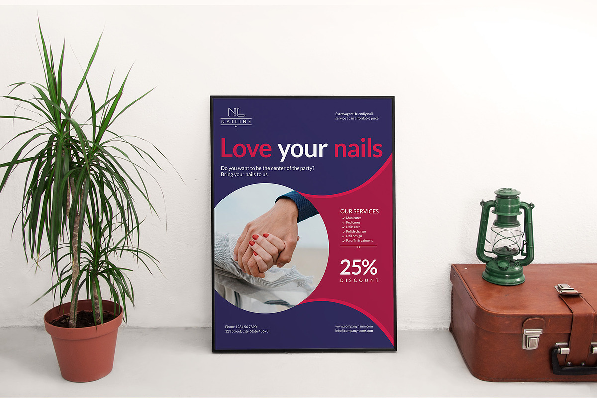 Nail Studio Poster, a Flyer Template by TemplatesNow! (Photo 3 of 3)