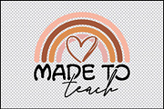 Made To Teach Rainbow Heart SVG, an Object Graphic by BeeCraftR (Thumbnail 5 of 5)