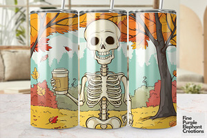 Coffee Skeleton Sublimation Tumbler