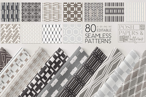 80 Geometric Seamless Pattern Tiles