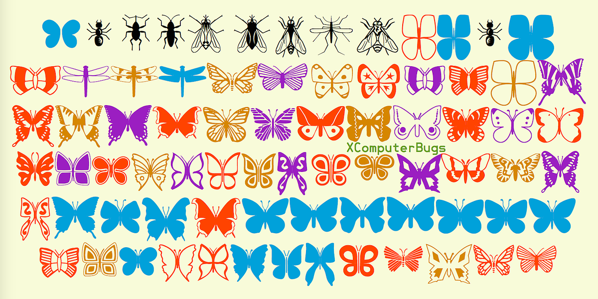XComputerBuggz, a Symbol Font by Ingrimayne Type (Photo 4 of 5)